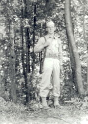 Joseph John Szczesny training at Fort A.P. Hill in Virginia in 1942.