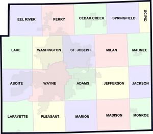 US-IN-Allen County Townships