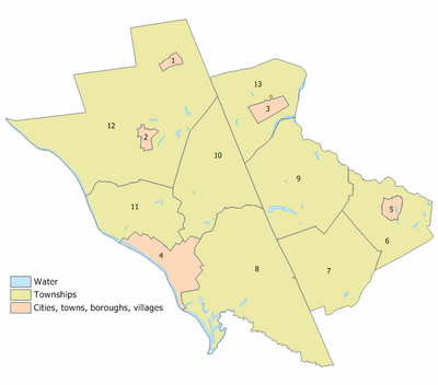 Index map of Mercer County municipalities (click to see index)