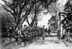 row of men with rifles