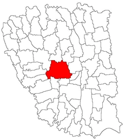 Location of Cudalbi in Galați County