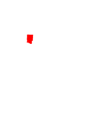 Map of Michigan highlighting Dickinson County