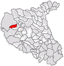 Location of Păulești in Vrancea County
