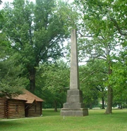 Monument commemorating the  who were massacred in 1782 at the mission settlement of 