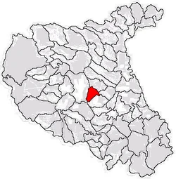 Location of Broșteni in Vrancea County