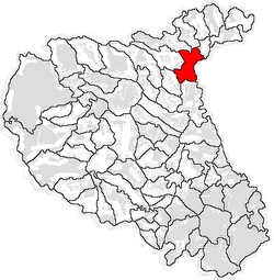 Location of Pufești in Vaslui County