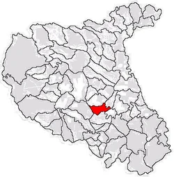 Location of Cârligele in Vrancea County