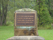 Memorial marker to the massacred Clay children