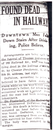 Obituary of Eva's son-in-law Anthony DeFalcon