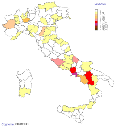 CHIACCHIO (ORIGINE COGNOME)