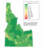 Idaho population map