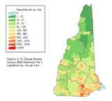 New Hampshire population map