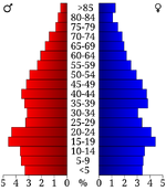 USA Drew County, Arkansas age pyramid