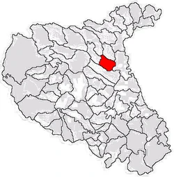 Location of Panciu in Vrancea County