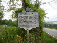 Memorial marker at the site of the murder of 2 of the Clay children
