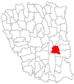 Location of Scânteiești in Galați County
