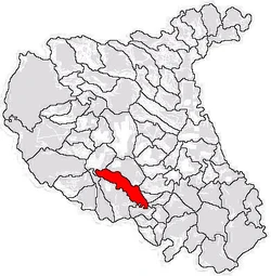 Location of Gura Caliței in Vrancea County