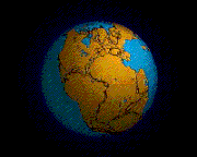 Animation showing the continents separating from a single mass, making creating the Atlantic in the process