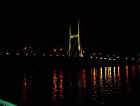 Burlington, Iowa Riverfront at Night