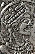 Closeup of a penny showing the likeness William favored