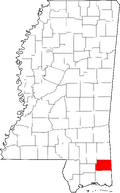 Map of Mississippi highlighting George County