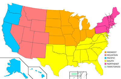 United States Administrative Divisions unnumbered