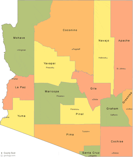 Arizona-county-map