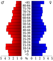 USA Cottonwood County, Minnesota age pyramid