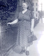 Eva (Douse) Rice near her home in Hoboken, where she lived with the Szczesnys in the early 1950s