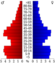 USA Dodge County, Minnesota age pyramid