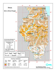 Illinois wind resource map 50m 800