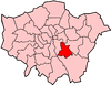 Location of the London Borough of Lewisham in Greater London