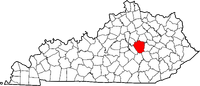 Map of Kentucky highlighting Madison County