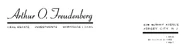 Arthur Oscar Freudenberg (1891-1968) letterhead circa 1920-1930