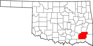 Map of Oklahoma highlighting Pushmataha County.svg