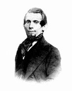 Oscar Arthur Moritz Lindauer (1815-1866) circa 1850-1860 with his image reduced to black and white.