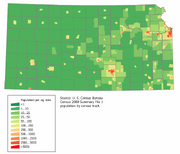 Kansas population map