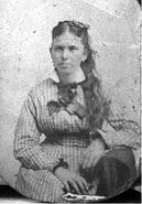 Eva Fickeisen at age 25, around 1882. Tintype.