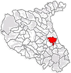 Location of Vânători in Vrancea County