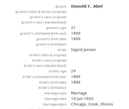 1920 marriage index