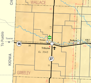 Map of Greeley Co, Ks, USA