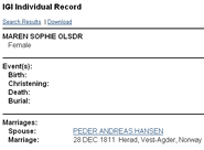 1811 marriage in index