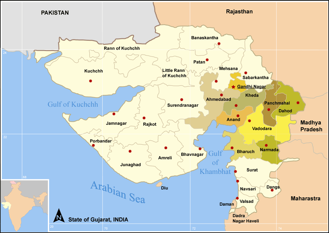 Gandhinagar District Map With Villages Gandhinagar District | Familypedia | Fandom