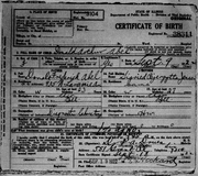 Abel-DonaldArthur 1922 birth certificate smaller