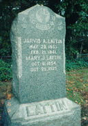 Jarvis Andrew Lattin (1853-1941) tombstone in Powell Cemetery