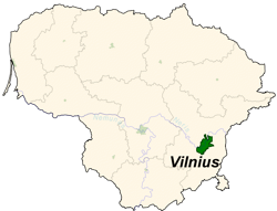 Location of Vilnius