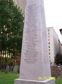 Hartford Founder's Monument at Old Church Graveyard