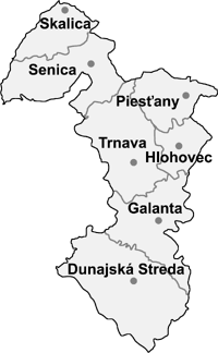 Districts of Trnava Region