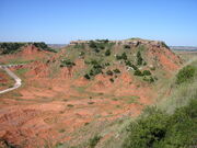 Mesas rise above one of Oklahoma's state parks