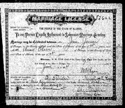 Jensen-Olsen 1884 marriage